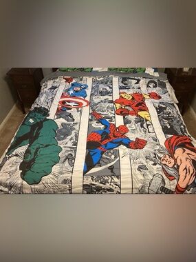 Marvel Avengers Comic Cool Twin Comforter